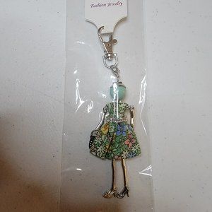 Purse Charm/Key Chain -Fashion Women Pastel Green